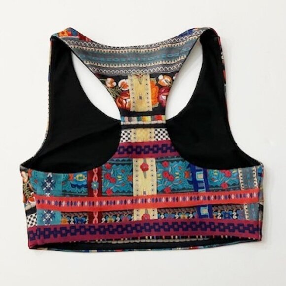Johnny Was Active Beatrice Bee Active Reversible Sports Bra Multi Floral XS - Picture 4 of 7
